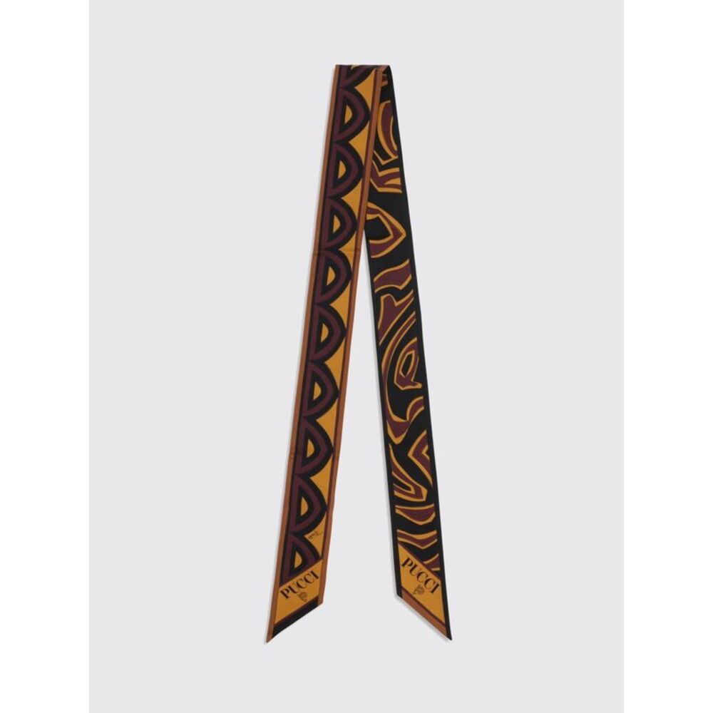 Pucci Women Pucci Fiamme And Baiadera Geometric Print Silk Bandeau Scarf